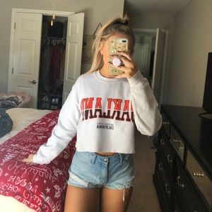 white missguided cropped crew neck